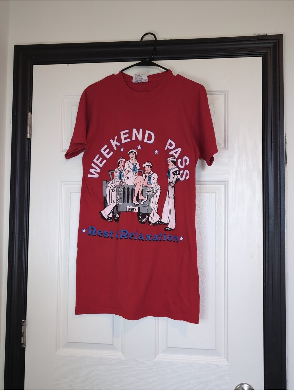 Small Weekend Pass rest and relaxation military T-shirt dress